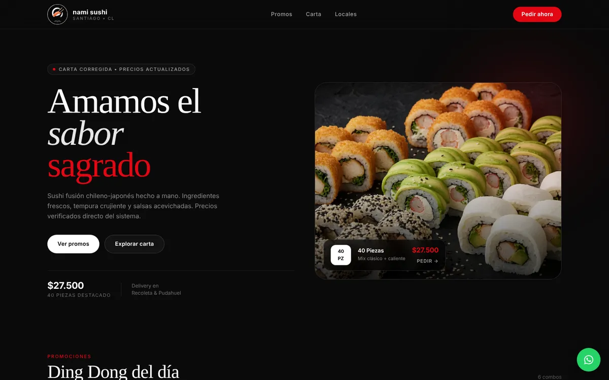 Sitio de Nami Sushi