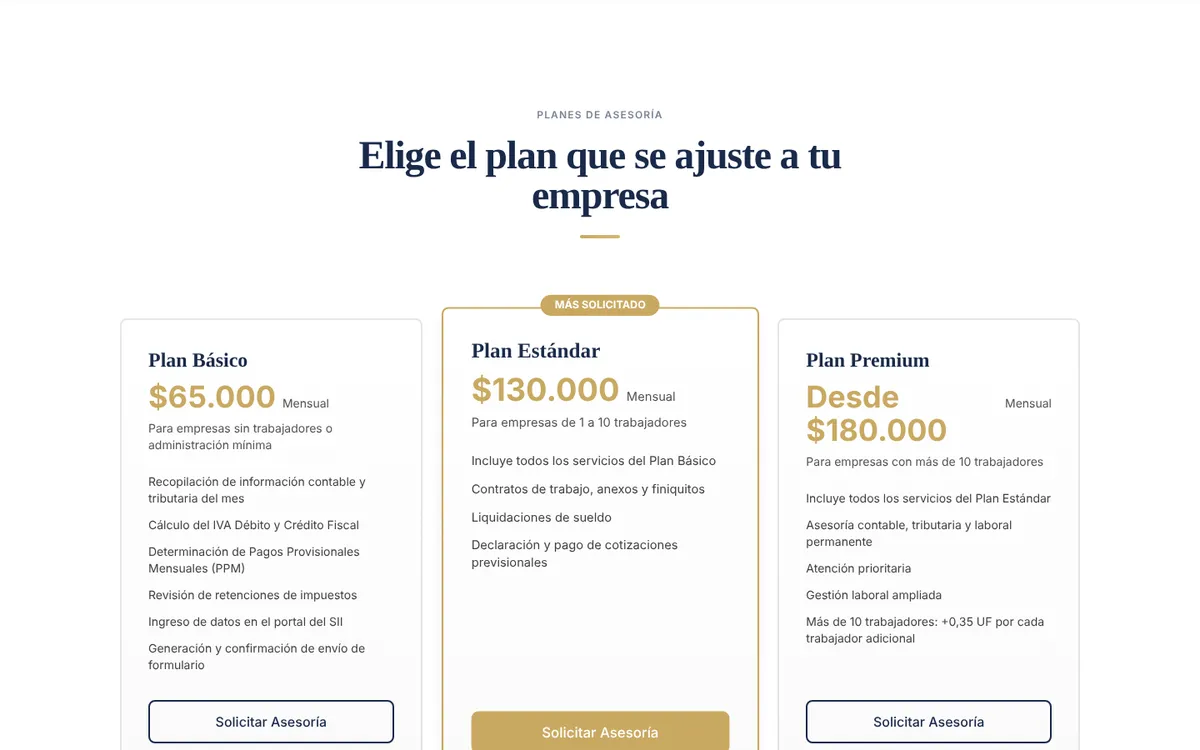 Sitio de R&H Contadores